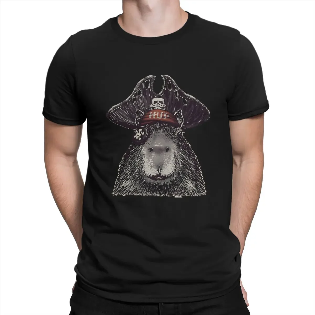 Capybara Men's TShirt Capyrate Capy Yuzu   His Name Gort Pet Bandana Fashion T Shirt Original Streetwear Hipster