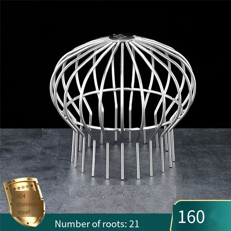 PTST Stainless Steel Gutter Guard Downspout Gutter Guard Filter Strainer Protection Anti-Clogging Cover Outdoor Patio