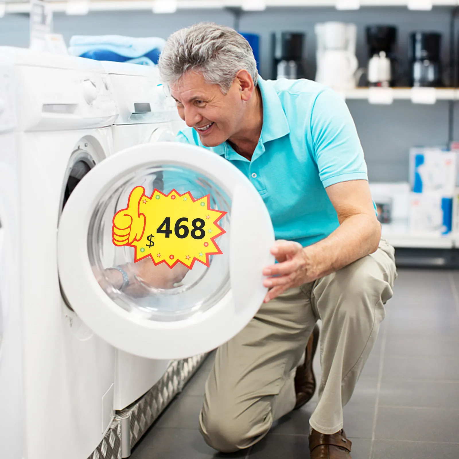 

100Pcs Sale Price Stickers Premium Tough Paper Advertising Signs for Shop Display Promotional Events Market Sales Commodity