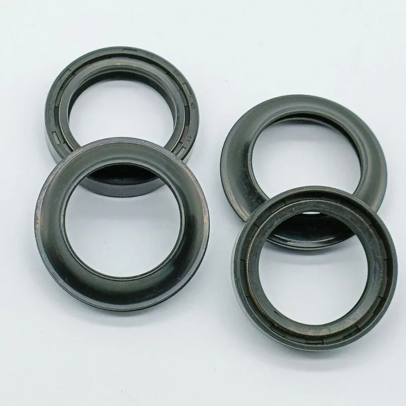 Front Fork Shock Absorber Oil Seal Set for Kawasaki GPZ400 1985 KE175 1979-1982 KX80L  1988-1989 KMX125 1991-2003 Z550F 1982-83