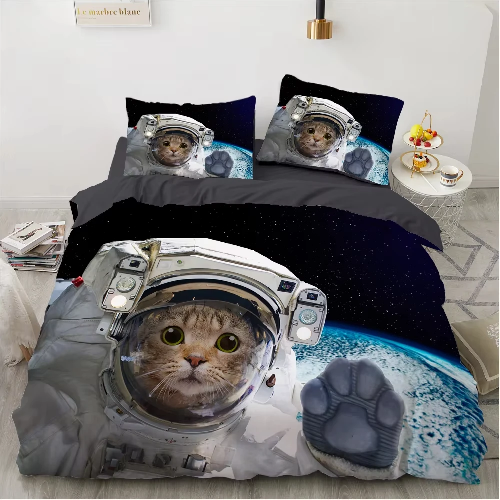 3D Cat Duvet Cover Comforter Cover Bedding Set Full Sizes Teens Adults Bedroom Decor 100x135 135x200 200x200 200x220 200x230cm