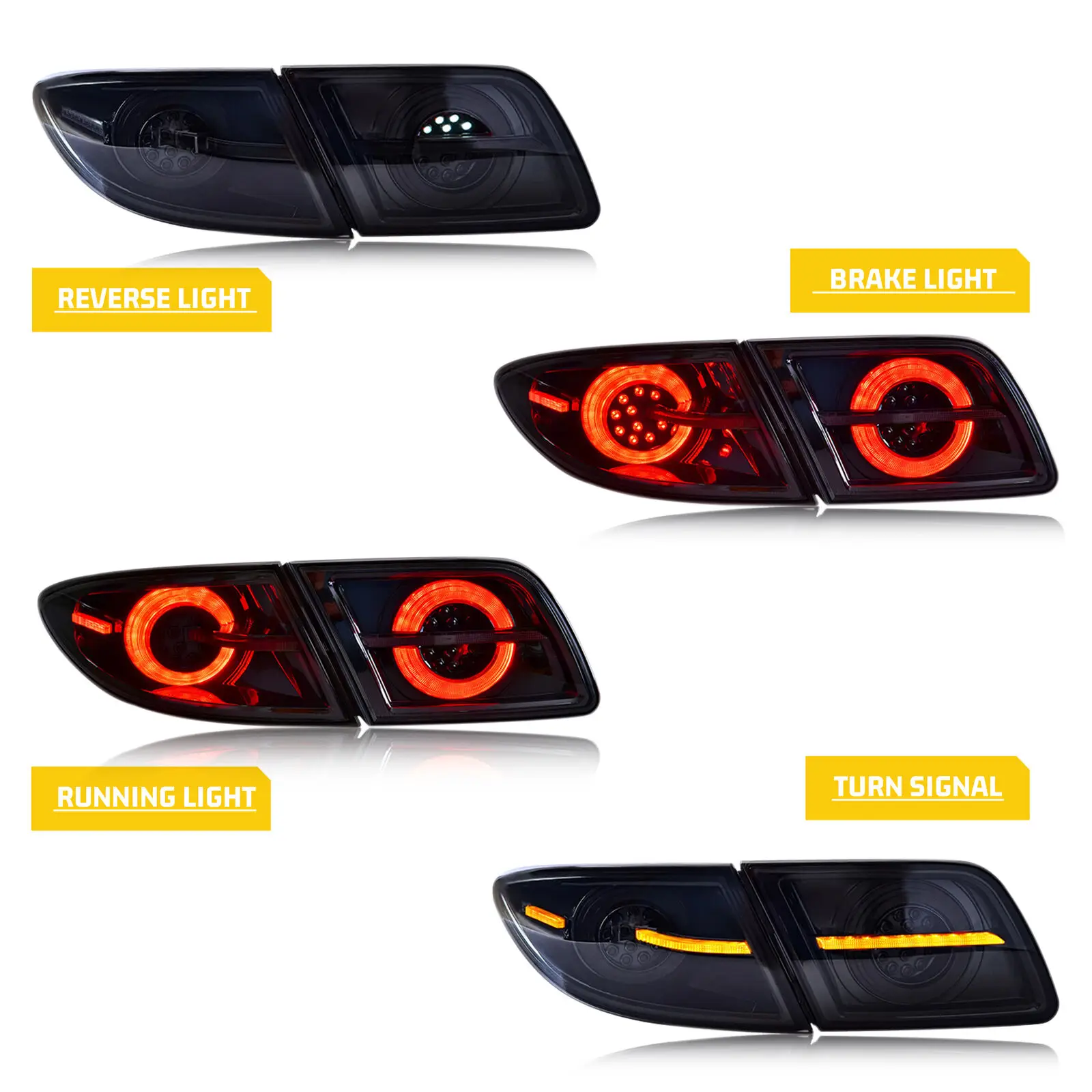 LED Tail Lights for Mazda 6 2003 -2015 Animation Rear Lamps