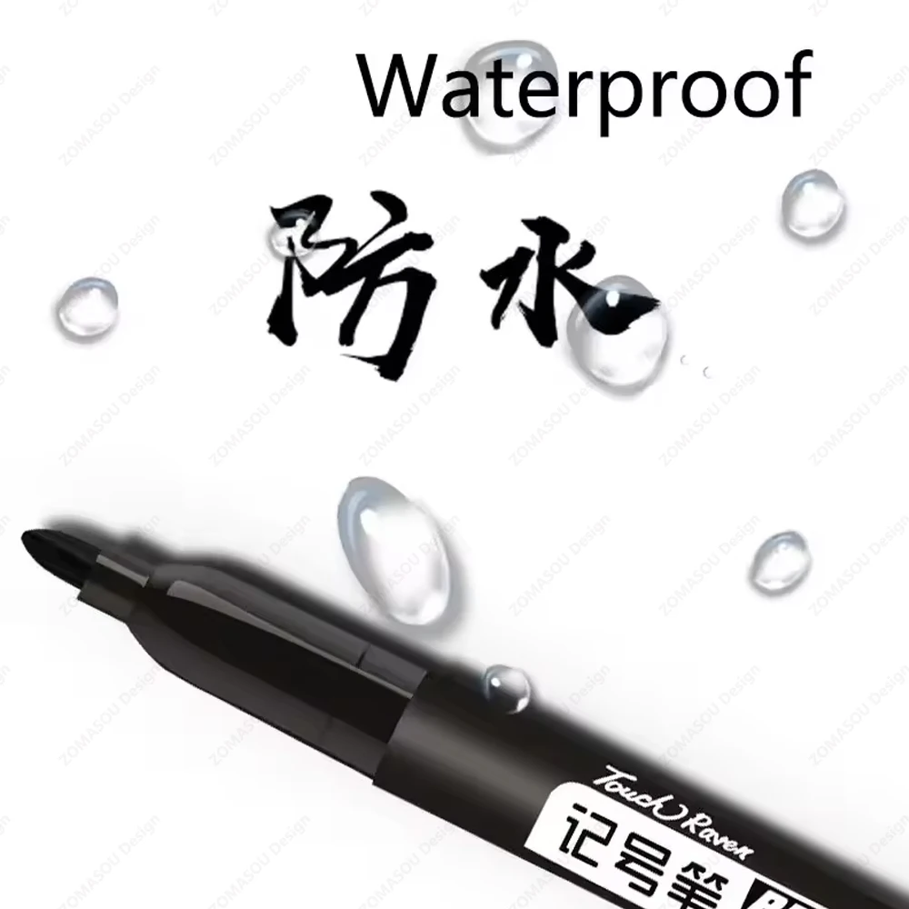 1-100Pcs Waterproof Oil-based Marker Pen Quick Dry Black Blue Red Ink Permanent for Metal Glass Stationery Art School Supply