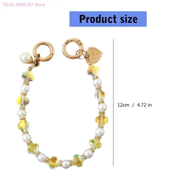 62Ke Fashion Telefon Lanyard Armband Telefon Charme Perlen Perlen Tasche Charme Perlen Perlen Telefon Handgelenksbeutelzubehör