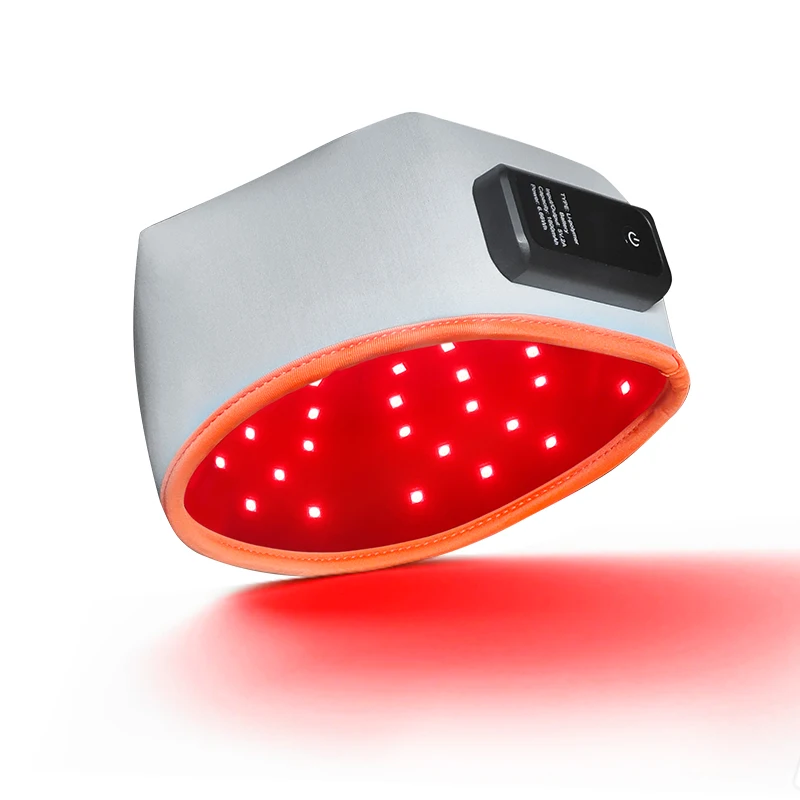 Handheld helmet with red LED lights for relieving hair loss pain and promoting regeneration