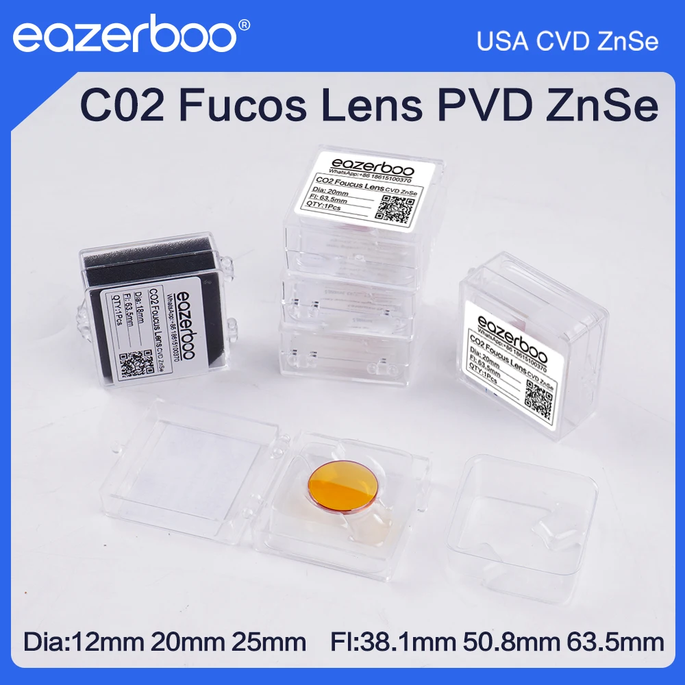 

Co2 PVD ZnSe Focus Lens Dia 15mm 18mm 19.05mm 20mm FL 38.1mm 50.8mm 63.5mm 76.2mm 101.6mm For Laser Engraving Cutting Machi