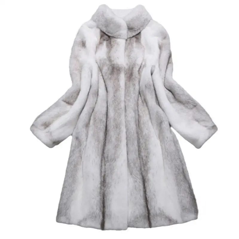 Winter Women's Faux Fur Coat Mink Large Size Casual Jaet Ele Warmth Comfortable Fit for Middle-Aged And ly