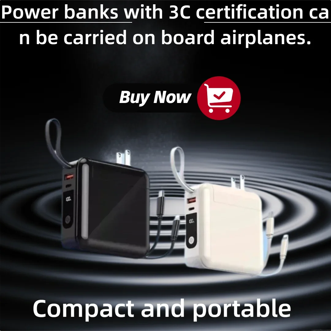 

20000mAh Large with Plug Capacity and Fast Charging Power Bank Can Be Taken on High - Speed Trains and Airplanes