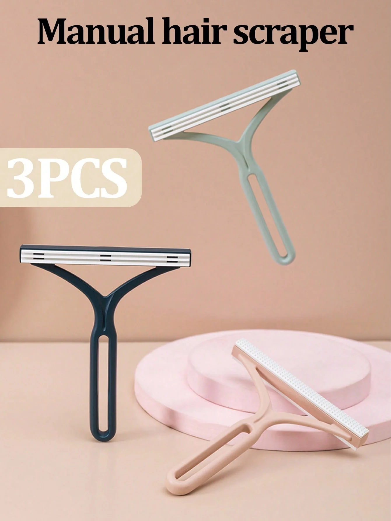 3Pcs Pet Fur Removal Tool Portable Pet Hair Remover Dog Cat Hair Remover Portable Carpet Scraper for Carpet,Clothes,Furniture,Co