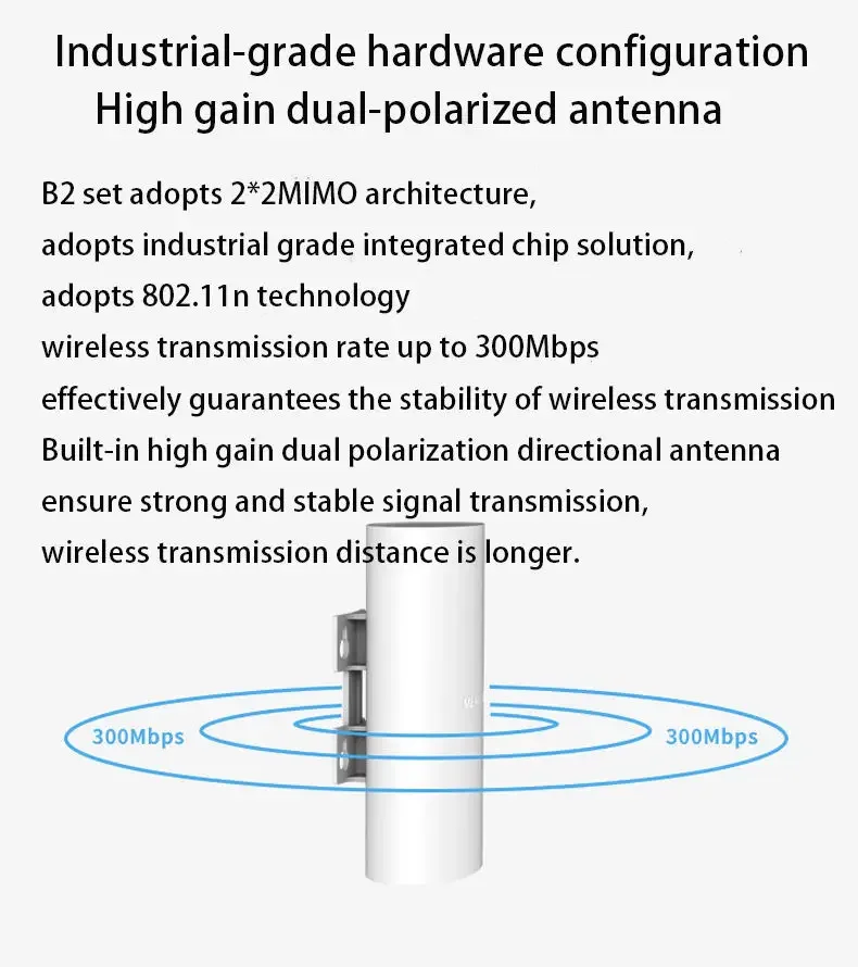 머큐리 5.8G 와이파이 리피터, 900Mbps 무선 야외 브리지 라우터, 포인트 투 포인트 와이파이 신호 증폭기, 와이파이 범위 15km 증가