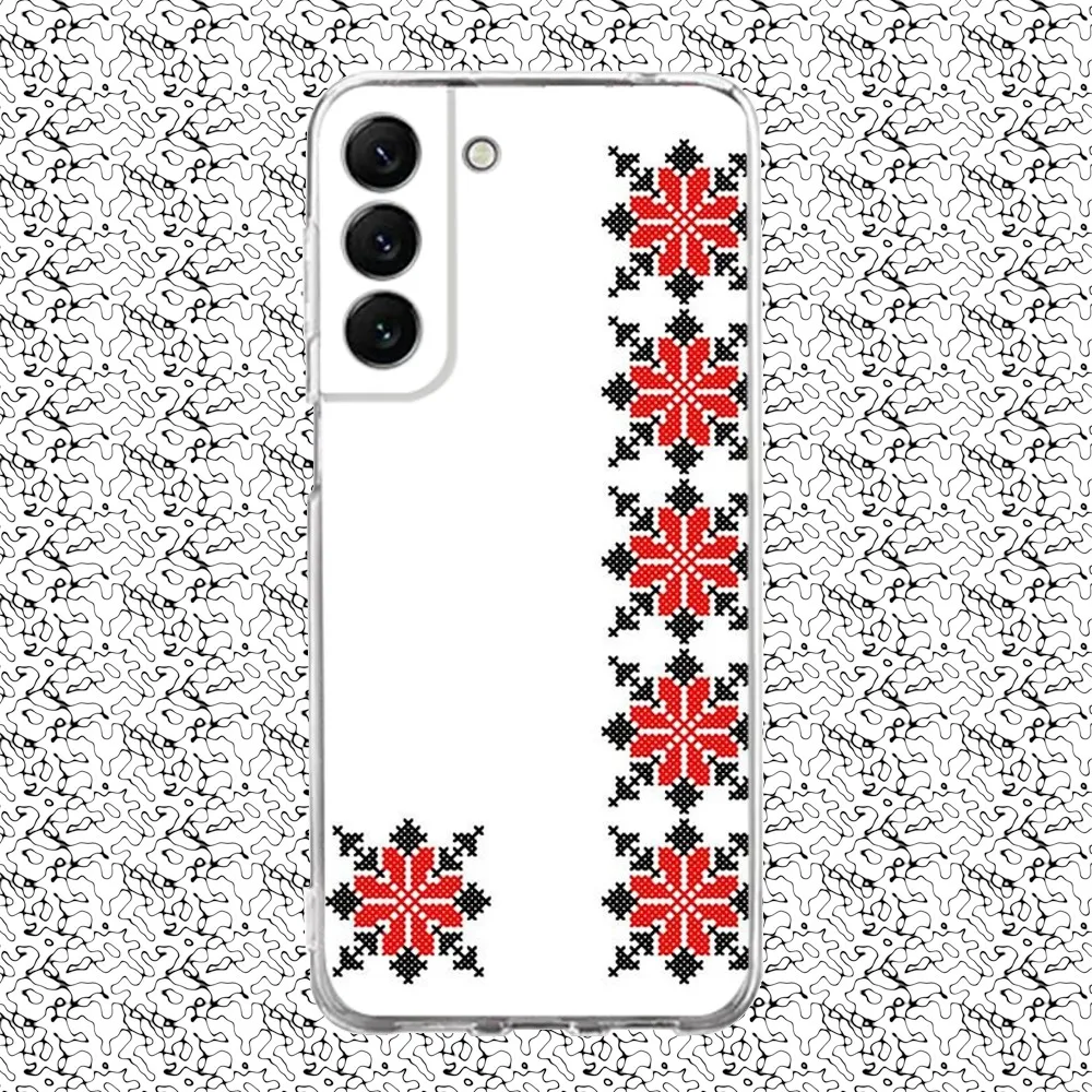 Ukraine Ornament Pattern Phone Case Silicone For Samsung S30,S23,21,22,20 Ultra,S20 FE lite,S10,9,PIus Note20ultra Cover Clear