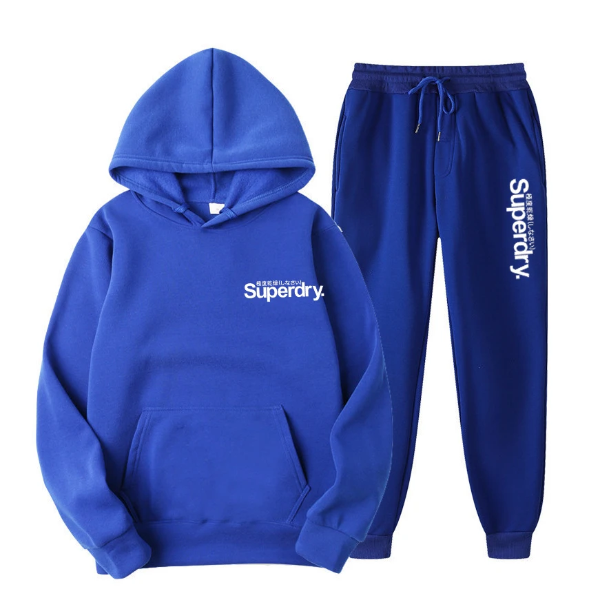 Men Sportswear Sweater Suit Hoodies + Pants Sports Clothing Spring Autumn Sets Jogging Trousers Running Male Tracksuits