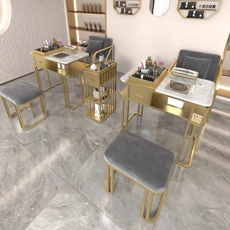 

Профессиональный маникюрный стол Nordic Marble для салонов красоты, мебель для салонов, стол для маникюра, пылесборник