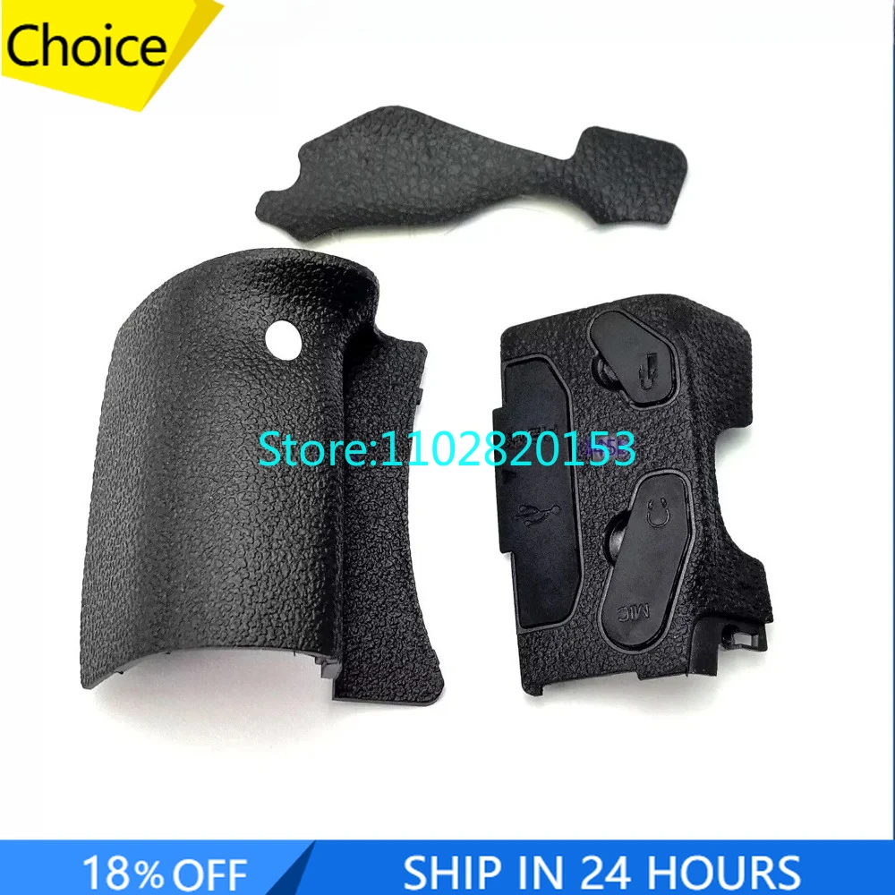 Original New for Canon EOS 80D Front Hand Grip Side Left Rear Thumb Cover Leather + Tape Body Rubber Camera Repair Part