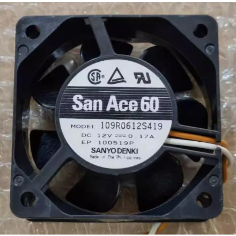 

New CPU Fan for SANYO San Ace 60 109R0612S405 12V 0.17A 6CM 6025 60*60*25MM Cooling Fan