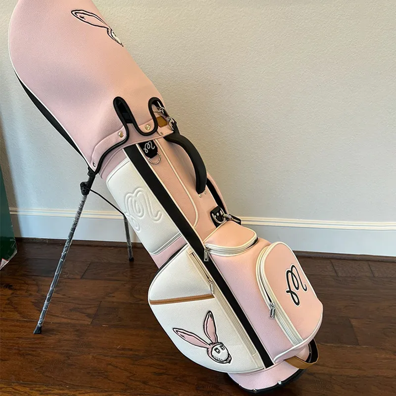 

Универсальная портативная сумка-чехол для гольфа для мужчин и женщин, из водонепроницаемой искусственной кожи, легкая конструкция, прочный чехол для клюшек с подставкой для путешествий