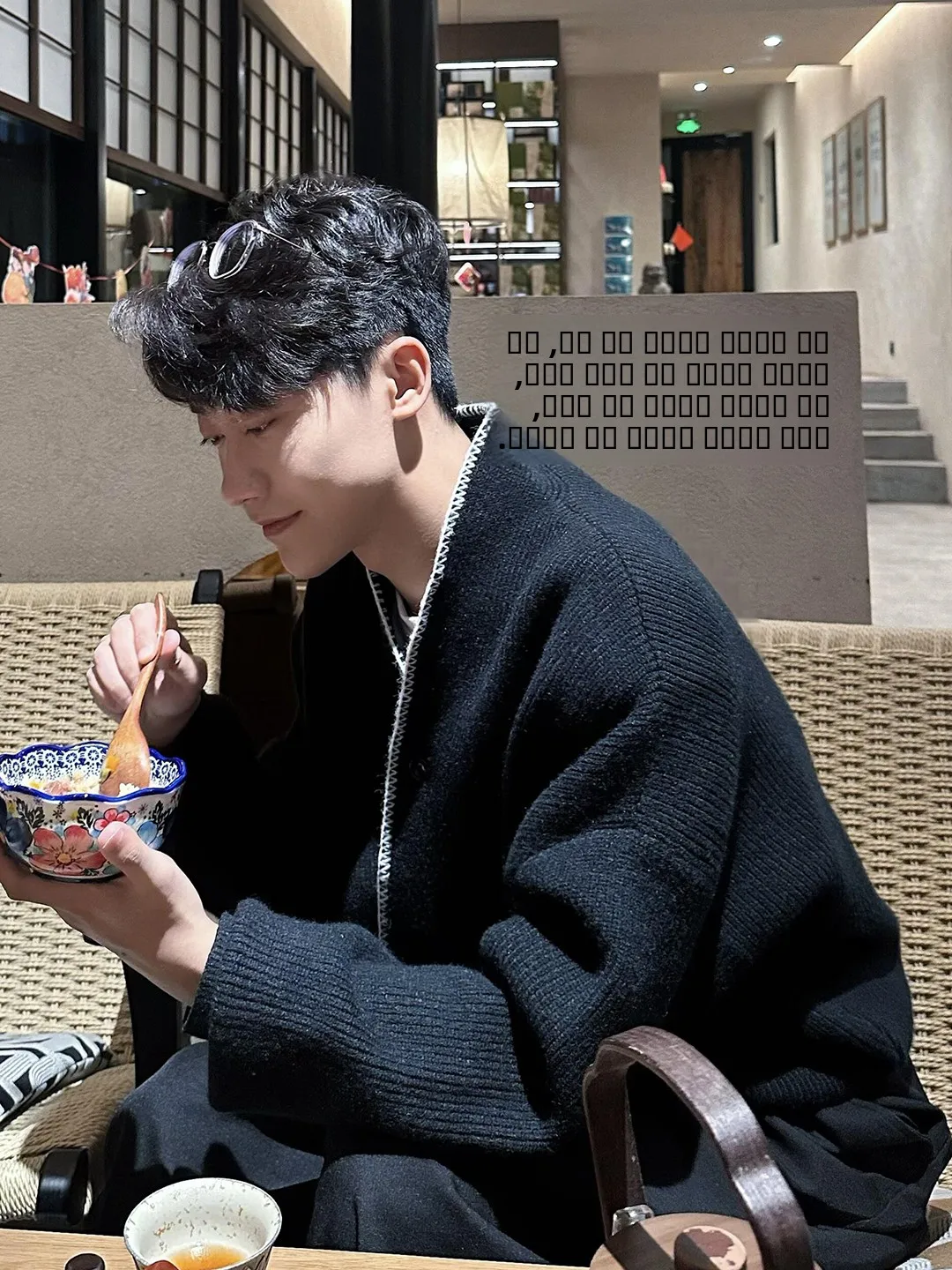 

Bla Hand-Sewn Knitted V-Ne Sweatirt Men's Loose Fit Casual Sle Robe Coat Cleanfit Premium Feel Top for Autumn