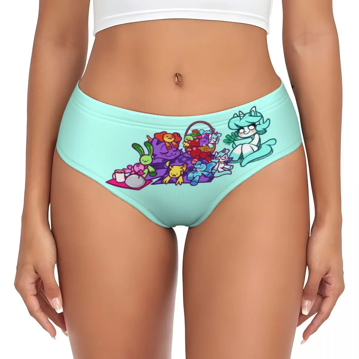 Custom Craftycorn Briefs Underwear Women Breathable Stretch Smiling Critters Panties