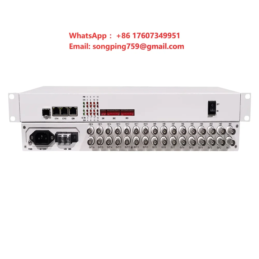Point to Multipoint 16E1 to Ethernet Converter TDM 16 Channel E1 Over IP Converter