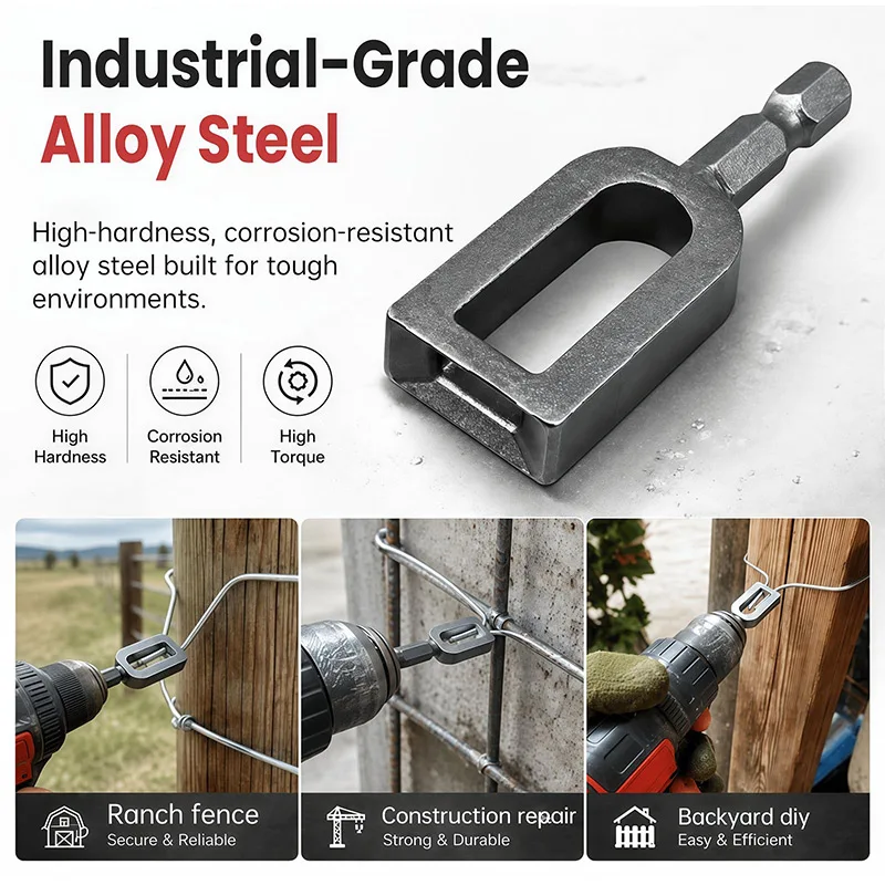 Electric Drill Wire Twisting Tool Wire Quick Knotter Universal Hexagonal Version For Fence Rebar Tying Construction Alloy Steel