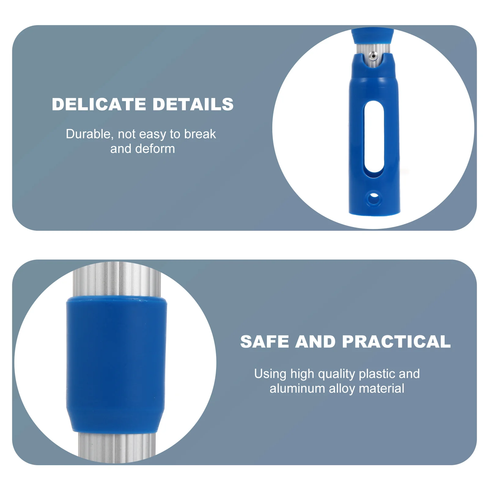 

Heavy Duty Telescopic Pole for Pool Cleaning Tools Extension Rod Adjustable Length Durable Aluminum Ponds Aquariums Support