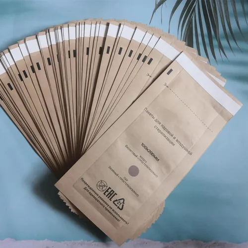 Bolsa de limpieza de uñas, accesorios desechables para desinfección de uñas, dentista, bolsa de desinfección de alta temperatura, herramienta de máquina, 50 Uds.