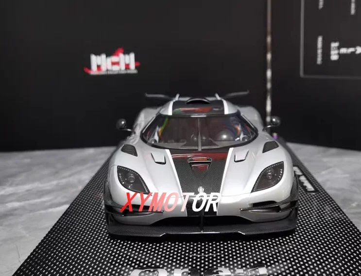 MCM 1:18 For Koenigsegg ONE1 Canopy Rear tailgate Detachable Resin Diecast Model Car Toys Gifts Hobby Display Collection Silver