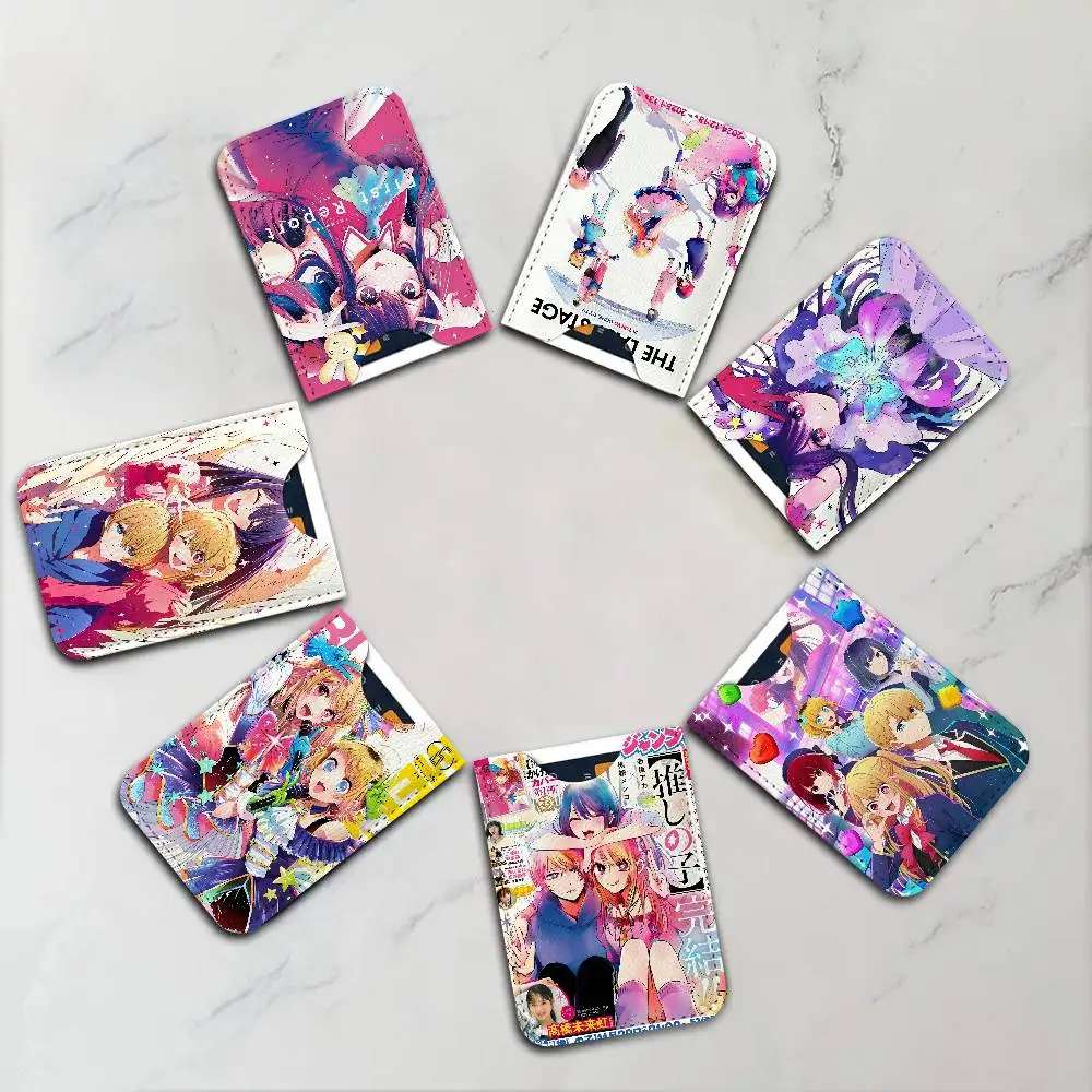 Oshi-no-Ko Anime PU Leather Card Holder Sleeve for Credit Cards,Secure/Slim Design, Travel Storage Essentials