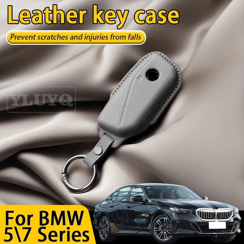 

Leather Key Case for BMW 5, 7 Series, X5, X6 Cars, Key Protective Cover, 740i, X7, XM, IX, IX3, I5 Car Interior Accessories