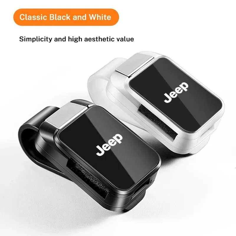 

Car Visor Sunglasses Holder Clip, Universal Eyeglasses Organizer for Jeep Wrangler Renegade Compass Gladiator Cherokee JL