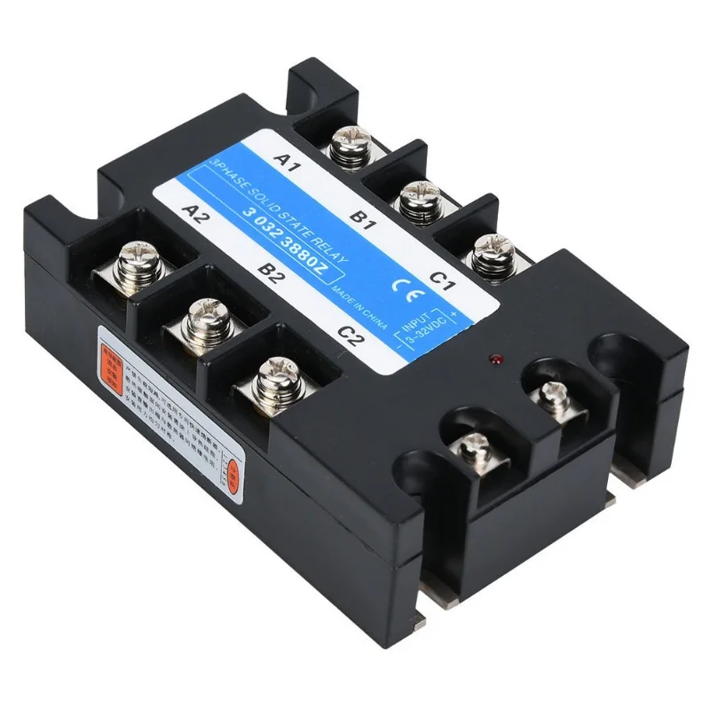 مرحل الحالة الصلبة ثلاثي الطور 3-32VDC مدخلات DC AC المعدات الكهربائية لآلات CNC (BERM-3 032 3880Z(80A)