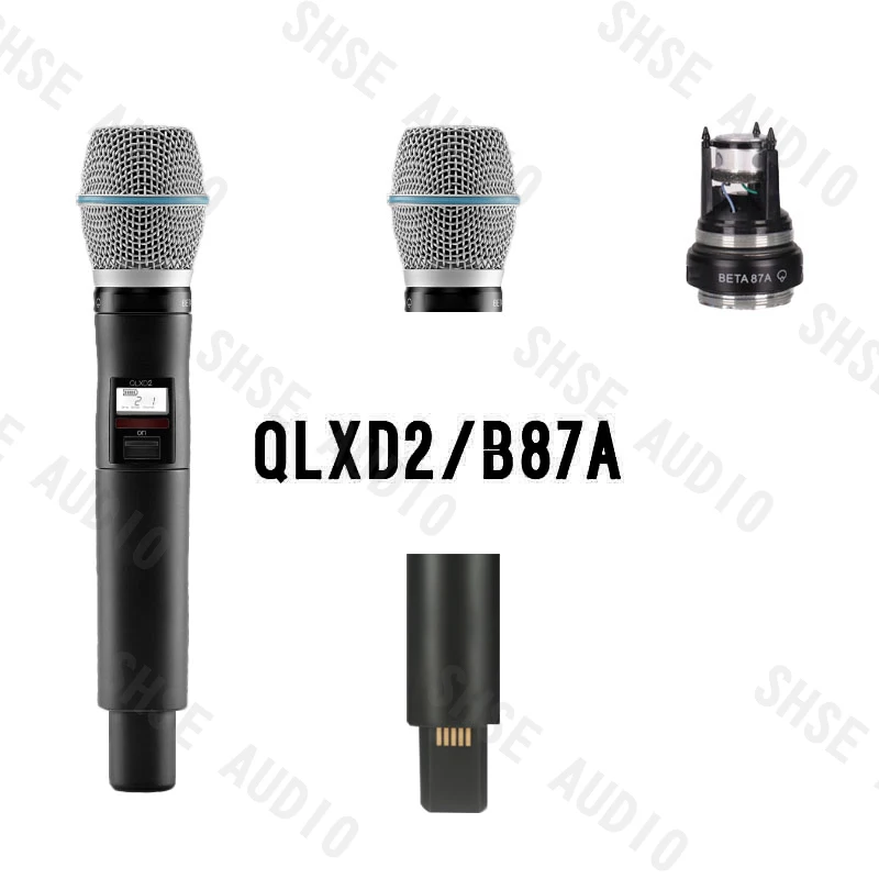 Qlxd B87A Professional Wireless Microphone UHF Band Long-Distance Direct Transmission Function, Suitable for Stage Performances