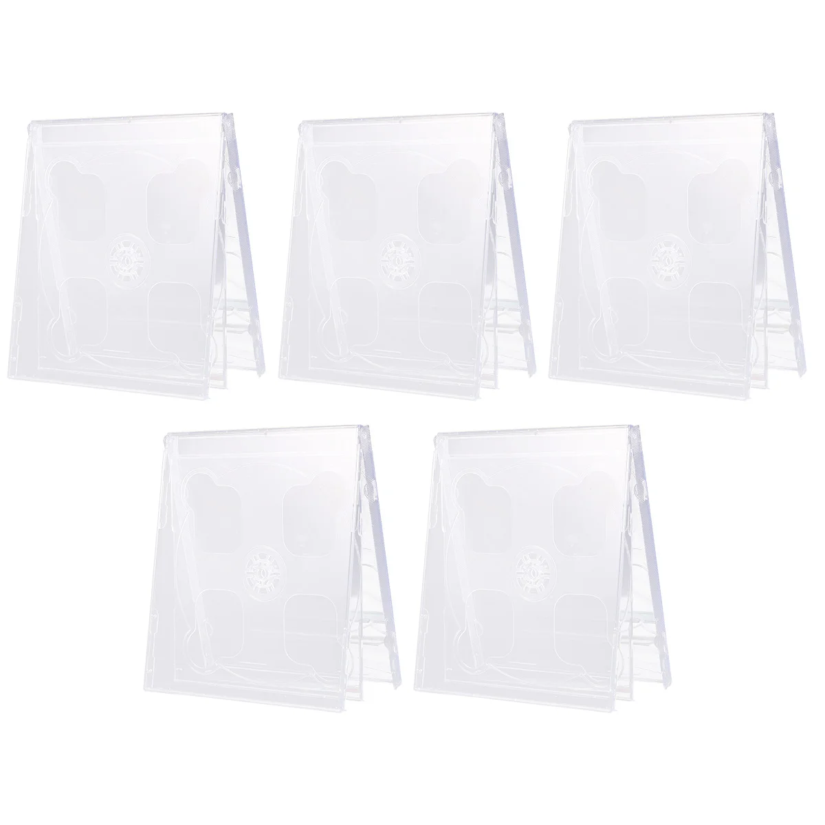 

5pcs Cd Jewel Cases Clear Standard For 2 Cds Dvds Each Transparent Disk Storage Case Cd Media Holder Organizer Box Case