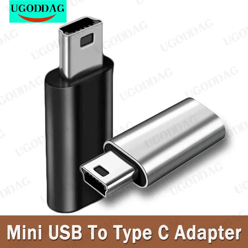 Mini USB To Type C Adapter Male Mini USB To Female USB C Data Transfer Connector for Gopro Hero Gamera GPS Receiver Conventers