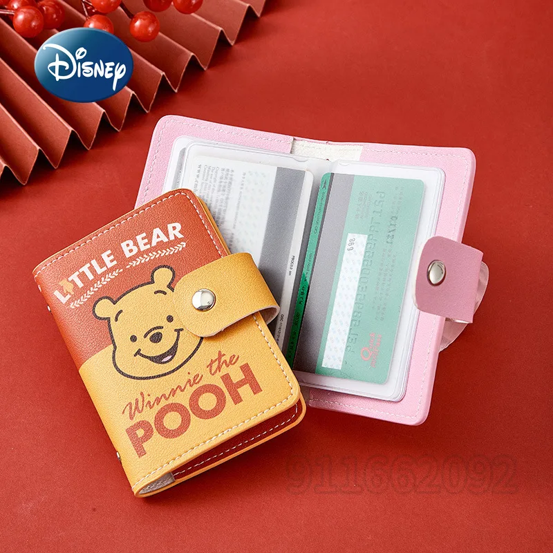 

Disney Winnie The Pooh New Women's Card Holder Luxury Brand Original Credit Card Holder Multi-card Slot Fashion Card Holder