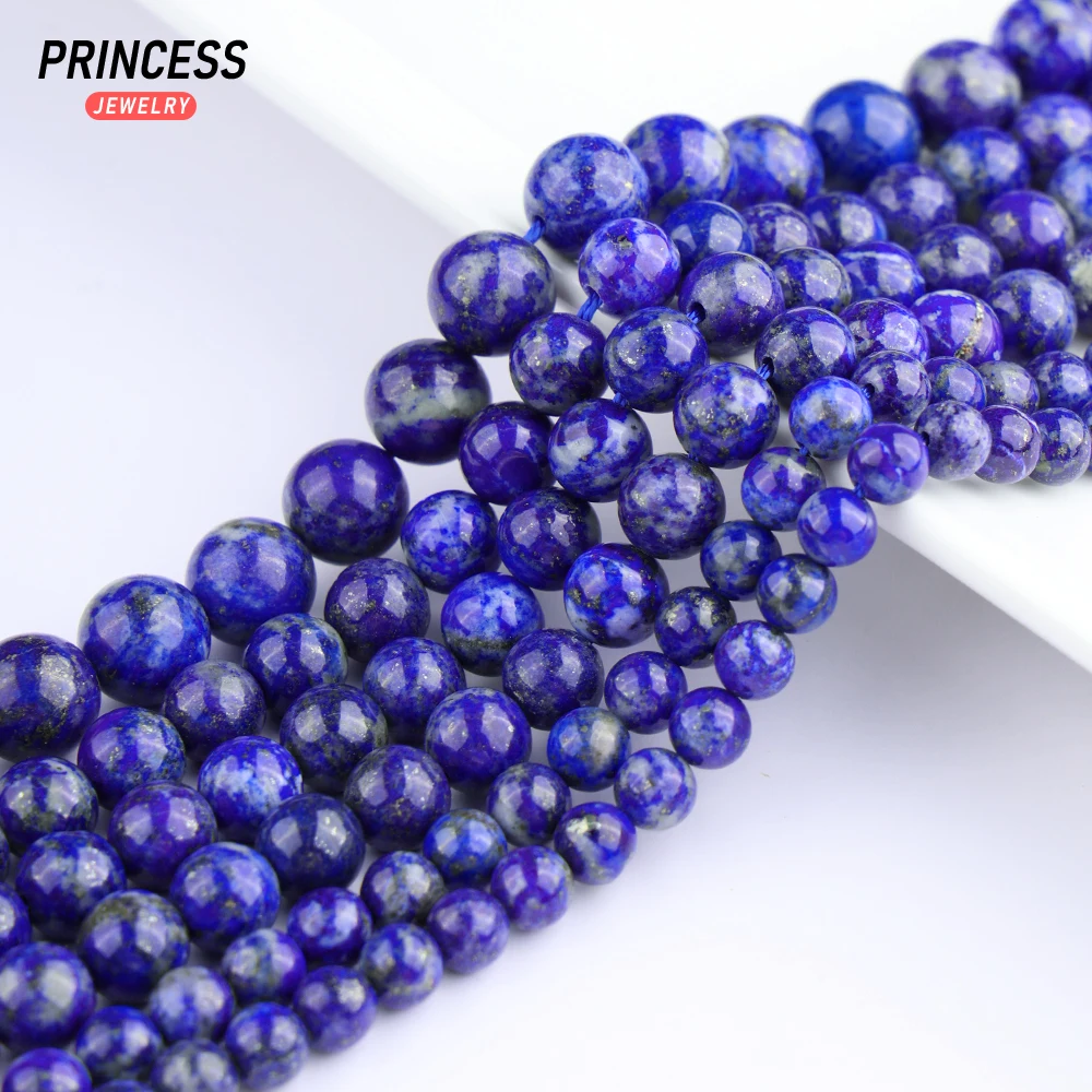 

A++ Natural Lapis Lazuli Non Staining Loose Beads for Jewelry Making Bracelet Necklace Needlework DIY Accessories 4 6 8 10mm