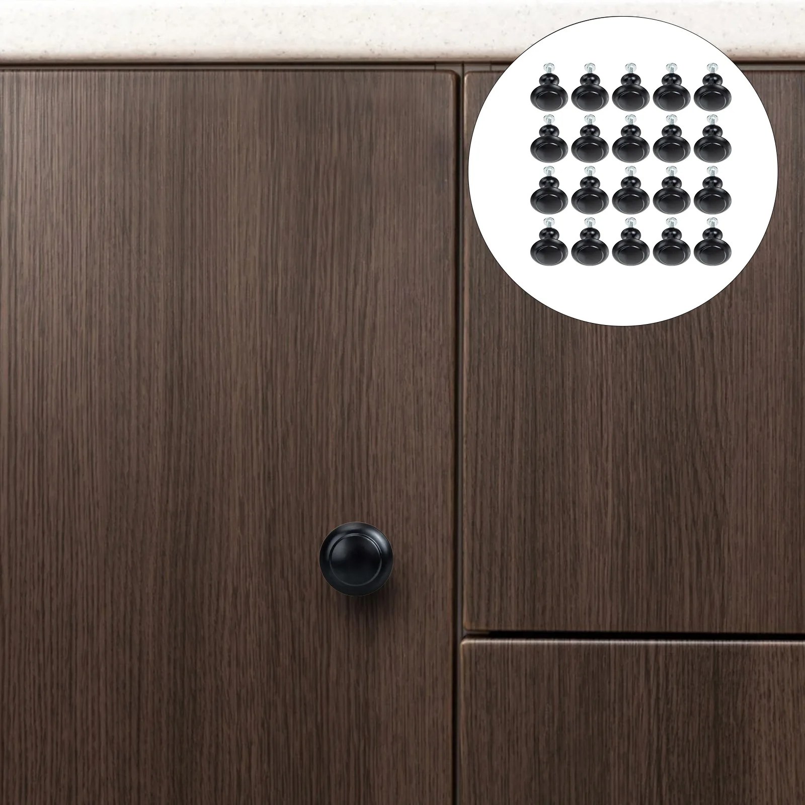 

20 Sets Small Mushroom Handle Kitchen Door Handles Wardrobe Knobs Cabinet Drawer Pull Stainless Steel Dresser Pulls Hardware
