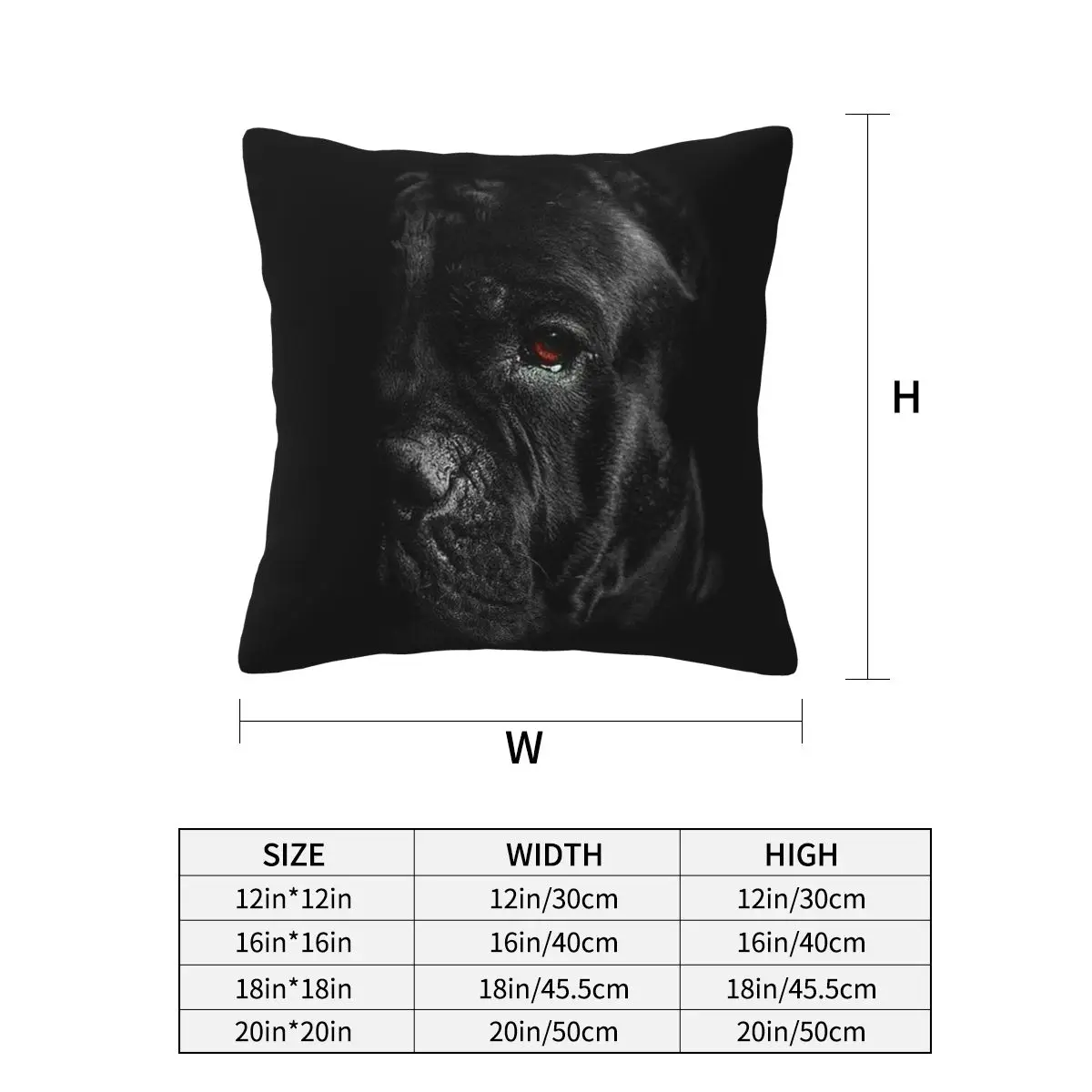 Cane Corso Animal Dog Square Pillowcase Pillow Cover Cushion Zip Decorative Comfort Throw Pillow for Home Bedroom