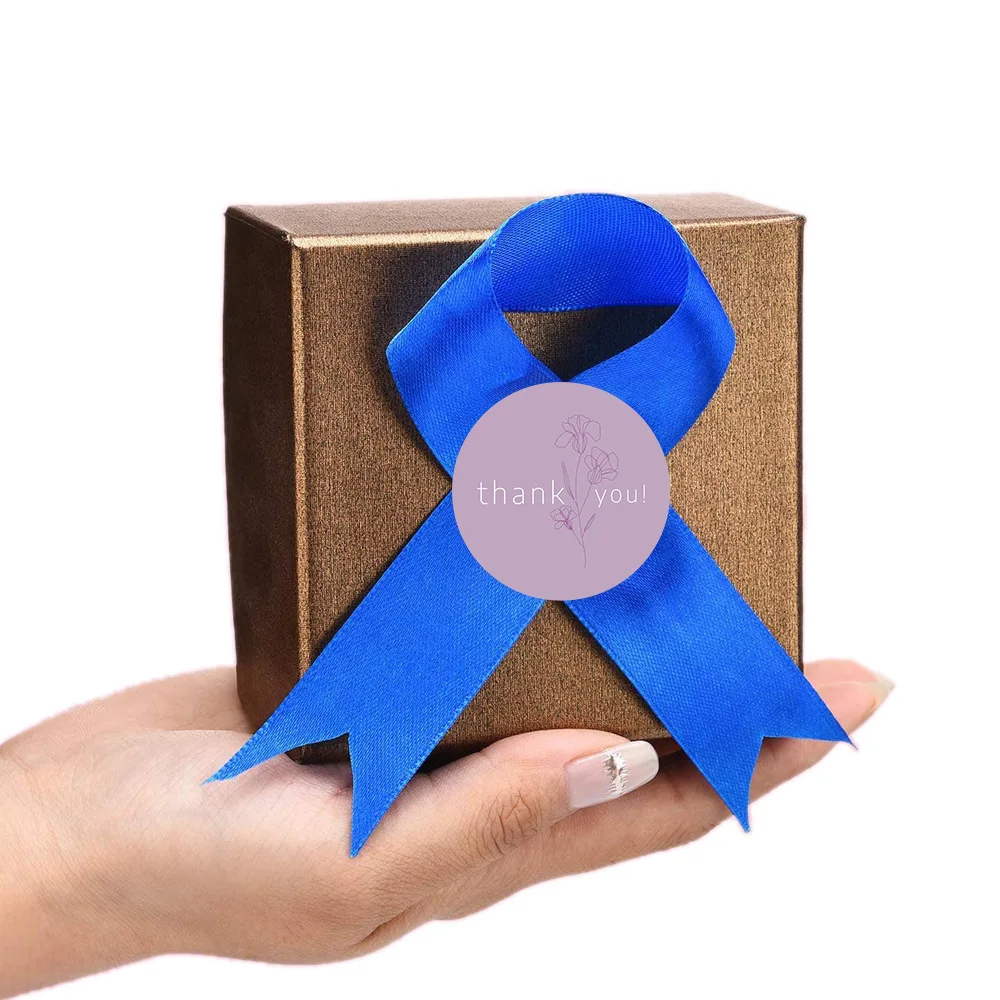 สติกเกอร์ขอบคุณขนาด1นิ้ว500ชิ้นป้ายผนึกซองจดหมายสติกเกอร์เครื่องเขียนรูปดอกกุหลาบสำหรับตกแต่งของขวัญวันเกิดในงานเทศกาล