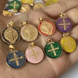 12 Pieces Of St. Benedictine Double-Sided Catholic Medals Gift Accessories Religious Charm Ncklaces Pendant Accessories