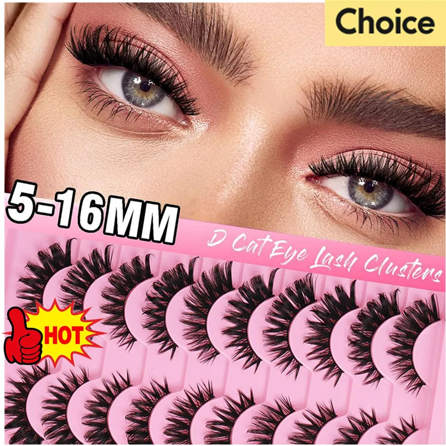 10Pairs 8D Fuchs Wimpern Natürliche Falsche Wimpern Dramatische Volumen Gefälschte Wimpern Verlängerung Faux Cils Großhandel Make-Up-Tool