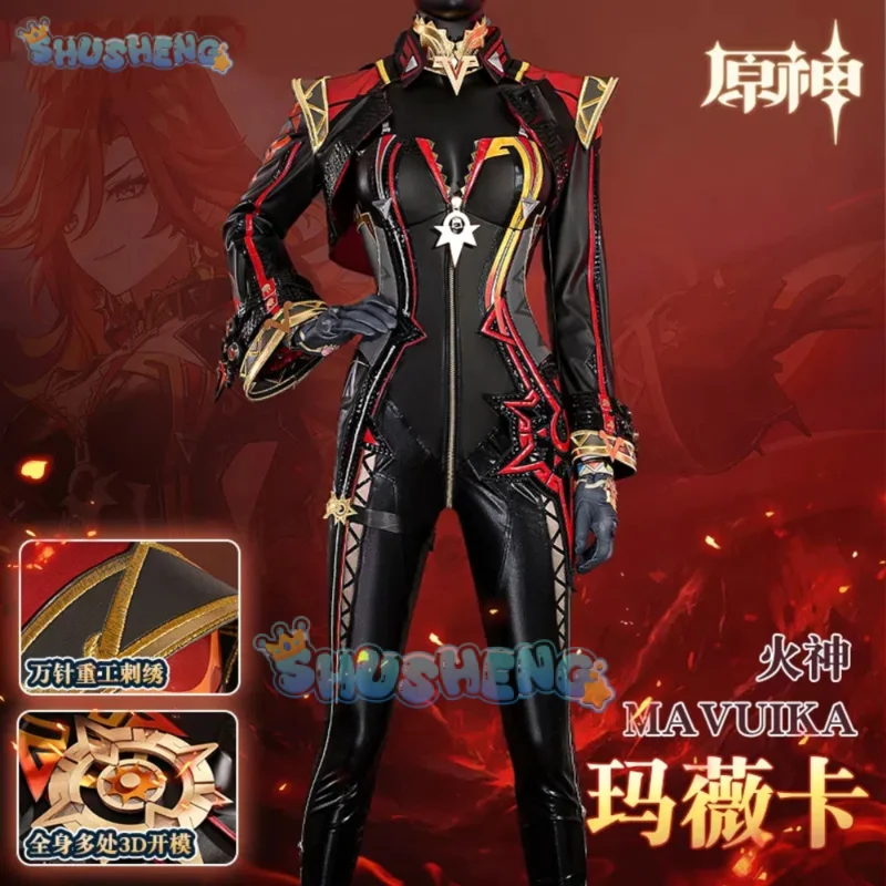 

Genshin Impact Mavuika Cosplay Costume Uniform Pyro Archon Game Suit Sexy Lovely Halloween Party Role Play Outfit Women