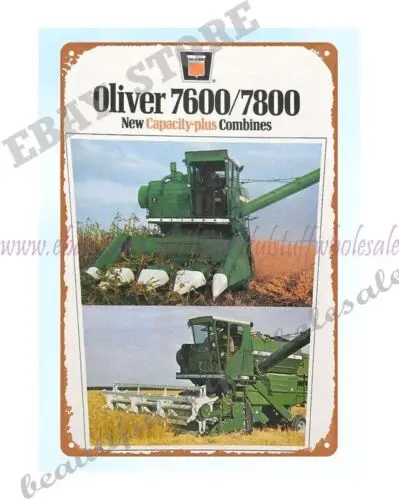 1973 OLIVER SELF-PROPELLED COMBINE farm equipment metal tin sign bedroom styles