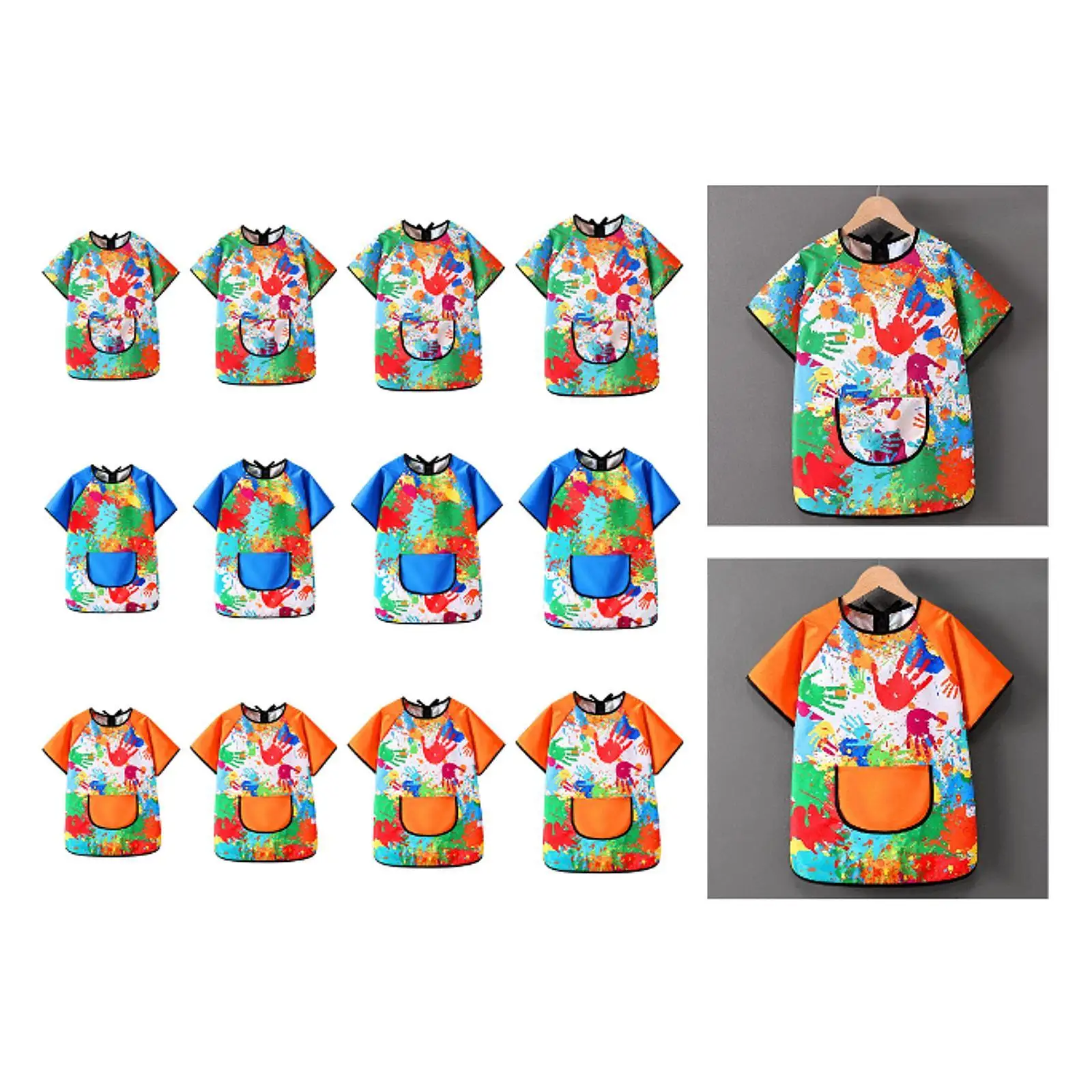 

Kids Art Smock Multipurpose Soft Baby Feeding Bib for Garden Feeding Drawing