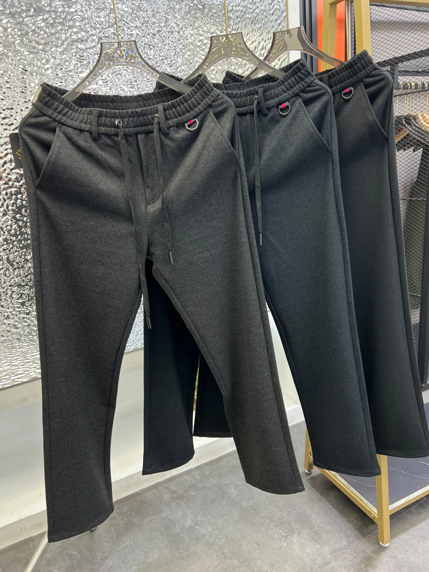 

Мужские шерстяные брюки с эластичной резинкой на талии, повседневные облегающие длинные брюки для поездок на работу, осень-зима Faion Pampa & Brand