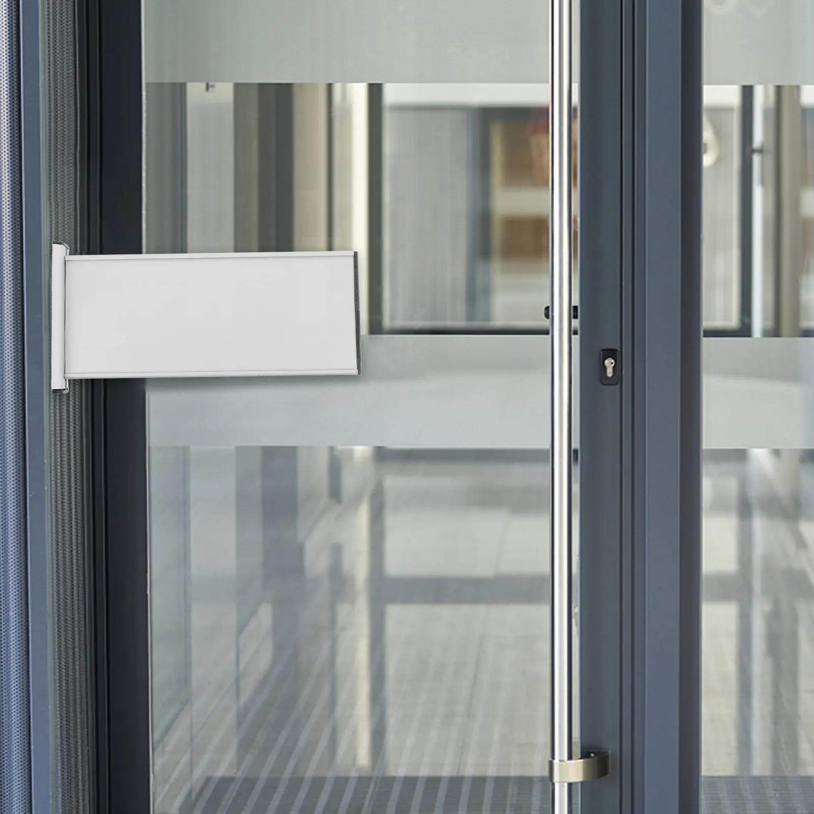 2Pcs Door Nameplates Blank Aluminum Alloy Double-Sided Replaceable Wall Mount Office Bedroom Meeting Room Conference Room