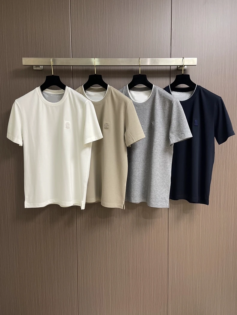 

Мужская летняя рубашка в итальянском стиле преппи, повседневная, с коротким рукавом, отложным воротником, с эмблемой, универсальная, из хлопка, для бизнеса и отдыха