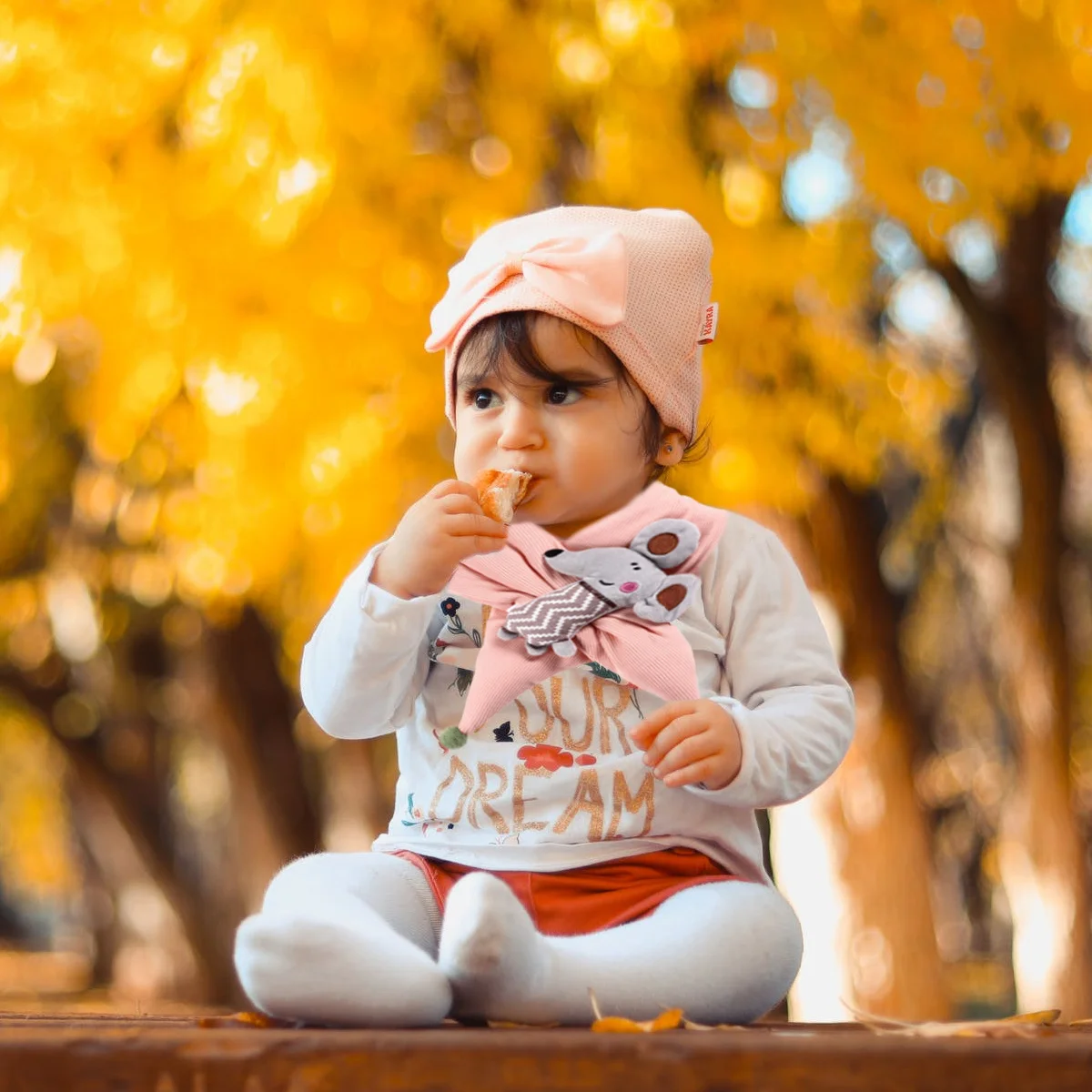 

Pale Pink Baby Cartoon Little Mouse Cross Scarf Winter Warm Children Cold Protection Scarf Autumn Casual Birthday Gift