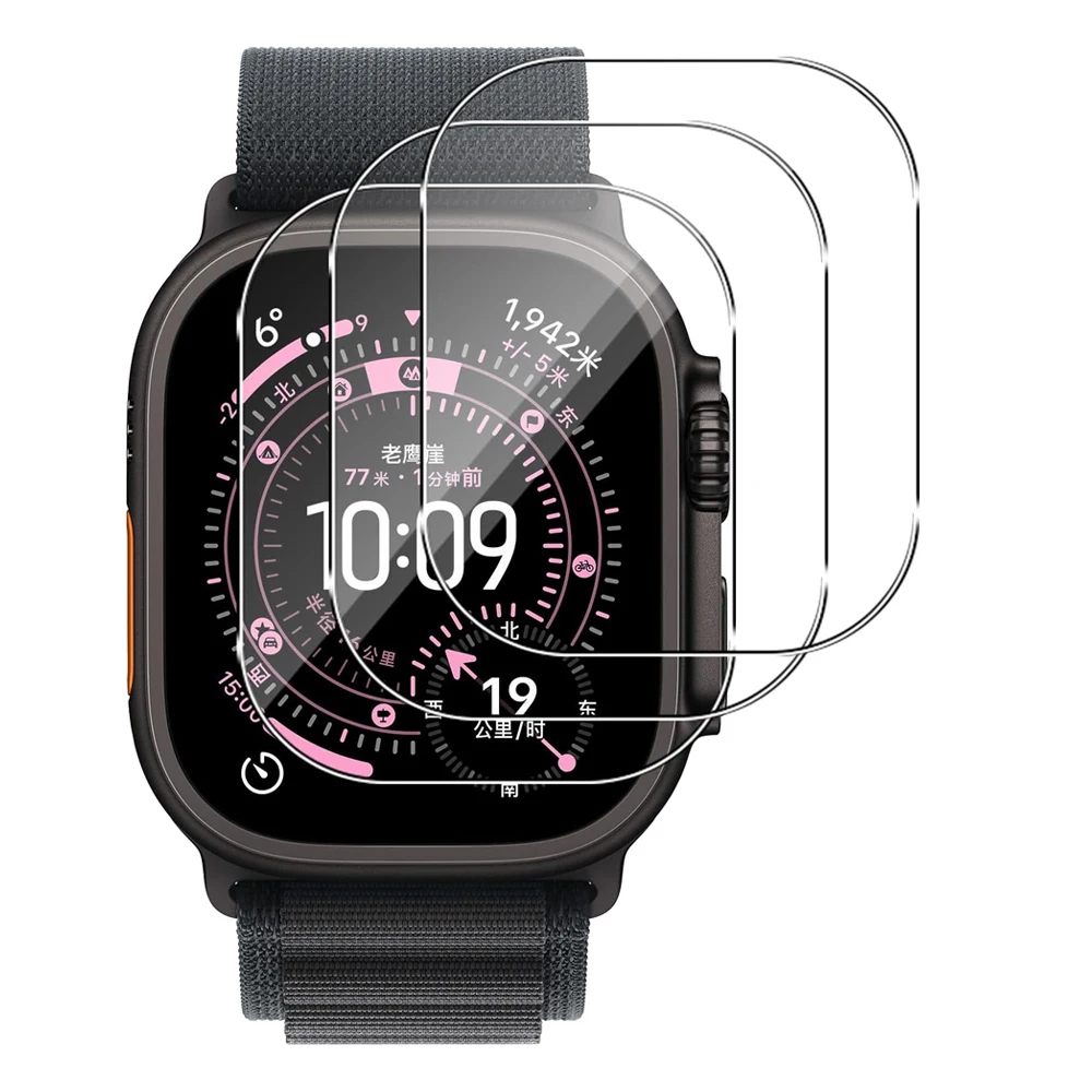 Gehärtetes Glas für Apple Watch Ultra 3 49 mm Displayschutzfolie, Zubehör, kratzfest, HD-Vollfolie, iWatch-Serie Ultra 2 3 Cover