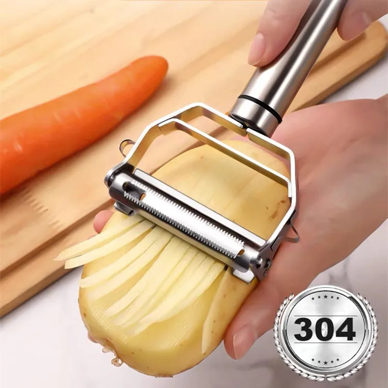 Peeler Vegetable Cutter Multi-function Slicer Grater 304Stainless Steel Fruit Potato Cucumber Sharp Not Rust Kitchen Accessories